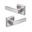 Modern Square Handle - Bronze Dummy 2 pack Brushed Nickel
