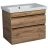 Modern Wall-Mounted Bathroom Vanity with Washbasin | Niagara Gray Matte Collection | Non-Toxic Fire-Resistant MDF-24" Teak Natural