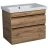 Modern Wall-Mounted Bathroom Vanity with Washbasin | Niagara Gray Matte Collection | Non-Toxic Fire-Resistant MDF-40" Teak Natural