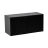 24" x 18" Wall Cabinet-Double Door-with Natural Teak door Black