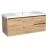 Modern Wall-Mounted Bathroom Vanity with Washbasin| Niagara Wall Mount Grey Matte Collection 48 | Non-Toxic Fire-Resistant MDF Teak Natural