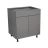 24" Base Cabinet Double Door Single Drawer with Grey Gloss door Grey