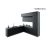 Kitchen Culinary Haven Collection Black & White Gloss Color Base Size 9Ft Wide Black