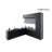 Kitchen Culinary Haven Collection Black & White Gloss Color Base Size 9Ft Wide Black & Gray