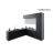 Kitchen Culinary Haven Collection Black & White Gloss Color Base Size 9Ft Wide Black & White Gloss