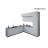 Kitchen Culinary Haven Collection Black & White Gloss Color Base Size 9Ft Wide White Gloss