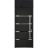 Front Exterior Prehung Steel Door / Deux 1105 Black Enamel / Transom Window Sidelite / Stainless Inserts Entry Metal Modern Painted W36" x H80+16" Left hand Inswing Black