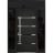 Front Exterior Prehung Steel Door / Deux 1105 Gray Graphite / 2 Sidelight and Transom Window / Stainless Inserts Single Modern Painted-W12+36+12" x H80+16"-Right-hand Inswing Black