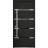 Front Exterior Prehung Steel Door / Deux 1105 Gray Graphite / Stainless Inserts Single Modern Painted Black