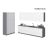 Kitchen Oasis Collection Gray & White Gloss Color Base Size 10Ft Wide White Matte