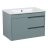Modern Wall-Mount Bathroom Vanity with Washbasin | Judi Light Green Collection | Non-Toxic Fire-Resistant MDF-30" Green Matte
