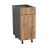 12" Base Cabinet Single Door Single Drawer Grey Natural Teak