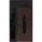 Front Exterior Prehung Steel Door / Ronex 1277 Black Enamel / Sidelight and Transom Window Sidelite / Stainless Inserts Entry Metal Modern Painted W36+14" x H80+16" Right hand Inswing Brown