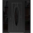 Front Exterior Prehung Steel Door / Ronex 1277 Black Enamel / 2 Sidelight Exterior Windows Sidelites/ Stainless Inserts Entry Metal Modern Painted W16+36+16" x H80" Right hand Inswing Black