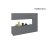 Kitchen Metropolitan Collection Natural Teak & Black Color Base Size 11Ft Wide Gray