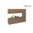 Kitchen Metropolitan Collection Natural Teak & Black Color Base Size 11Ft Wide Natural Teak