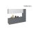 Kitchen Metropolitan Collection Natural Teak & Black Color Base Size 11Ft Wide Gray & White Gloss