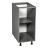 21" Base Cabinet High Single Door with Black Matte door Grey