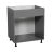 30" Sink Base Cabinets-High Double Door-with Natural Teak door Grey