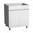 30" Sink Base Cabinets-High Double Door-with Natural Teak door White