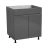30" Sink Base Cabinets-High Double Door-with Natural Teak door Grey
