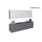 Kitchen Elite Epicure Collection Natural Teak Color Base Size 11Ft Wide Gray & White Gloss