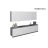 Kitchen Elite Epicure Collection Natural Teak Color Base Size 11Ft Wide White Gloss