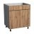 30" Sink Base Cabinets-High Double Door-with Natural Teak door Natural Teak