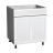 30" Sink Base Cabinets-High Double Door-with Natural Teak door White