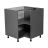 33" Base Easy Reach-Double Door-with Black Matte door Grey