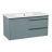 Modern Wall-Mount Bathroom Vanity with Washbasin | Judi Light Green Collection | Non-Toxic Fire-Resistant MDF-40" Green Matte