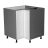 33" Base Easy Reach-Double Door-with Black Matte door White