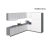Kitchen Timeless Collection Gray & White Gloss Color Base Size 12Ft Wide White Matte