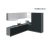 Kitchen Timeless Collection Gray & White Gloss Color Base Size 12Ft Wide Black & White Gloss