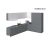 Kitchen Timeless Collection Gray & White Gloss Color Base Size 12Ft Wide Gray & White Gloss