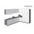 Kitchen Timeless Collection Gray & White Gloss Color Base Size 12Ft Wide White Gloss