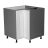 33" Base Easy Reach-Double Door-with Black Matte door White