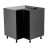 33" Base Easy Reach-Double Door-with Black Matte door Black