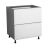 24" Base Cabinet-Double Door-Two Drawer-with White Gloss door White