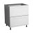 24" Base Cabinet-Double Door-Two Drawer-with White Gloss door White