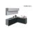 Kitchen Radiance Collection White Gloss Color Base Size 9Ft Wide Black & White Gloss