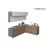 Kitchen Radiance Collection White Gloss Color Base Size 9Ft Wide Natural Teak & White Gloss