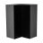 24" x 42" Wall Easy Reach-Double Door-with Black Matte door Black