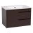 Modern Wall-Mount Bathroom Vanity with Washbasin | Judi Light Green Collection | Non-Toxic Fire-Resistant MDF-30" Brown Matte