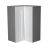 24" x 42" Wall Easy Reach-Double Door-with Black Matte door White