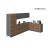 Kitchen Prestige Collection Gray & White Gloss Color Base Size 11Ft Wide Natural Teak & Gray