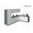 Kitchen Prestige Collection Gray & White Gloss Color Base Size 11Ft Wide White Matte