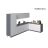 Kitchen Prestige Collection Gray & White Gloss Color Base Size 11Ft Wide White Gloss