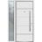 Front Exterior Prehung Steel Door / Deux 1705 White Enamel / Sidelight Exterior Black Window / Stainless Inserts Single Modern Painted-W36+12" x H80"-Left-hand Inswing White