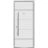 Front Exterior Prehung Steel Door / Deux 1705 White Enamel / Stainless Inserts Single Modern Painted White